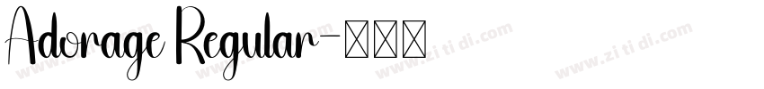 Adorage Regular字体转换